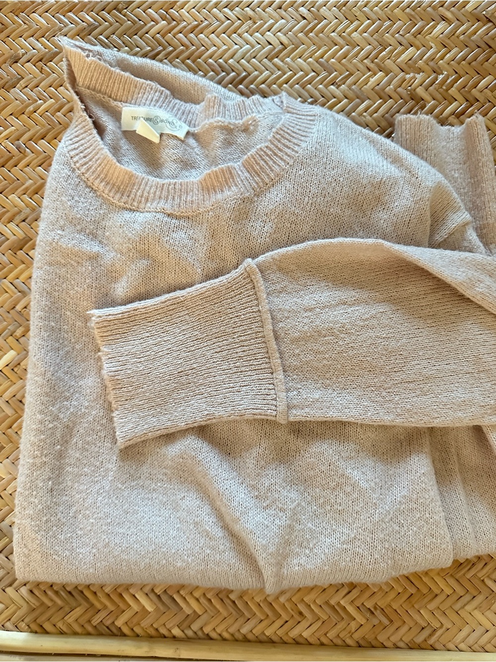 Treasure & Bond light cozy Sweater in Light blush